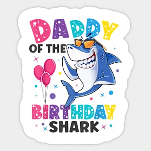 Daddy Of The Shark Birthday Dad Matching Family Sticker